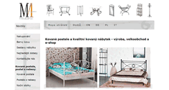 Desktop Screenshot of kovane-postele.eu