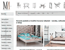 Tablet Screenshot of kovane-postele.eu